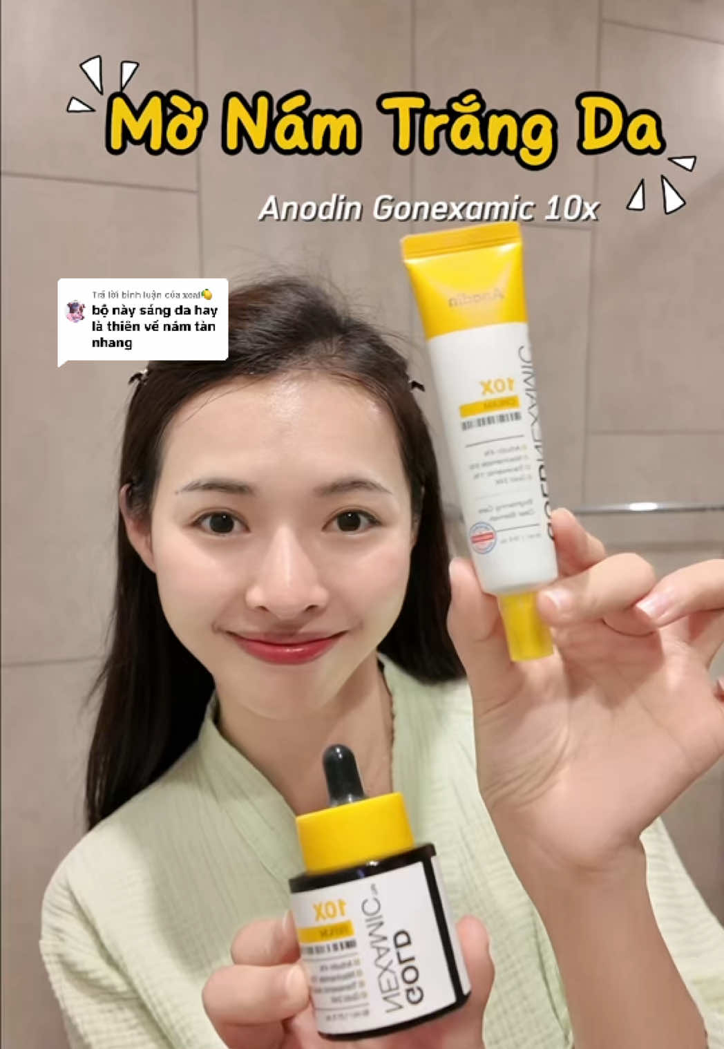 Trả lời @𝐱𝐨𝐚𝐢🍋 Cả mờ nám và trắng da ah #anodin #anodin10x #tranexamicacid #niacinamide #arbutin 