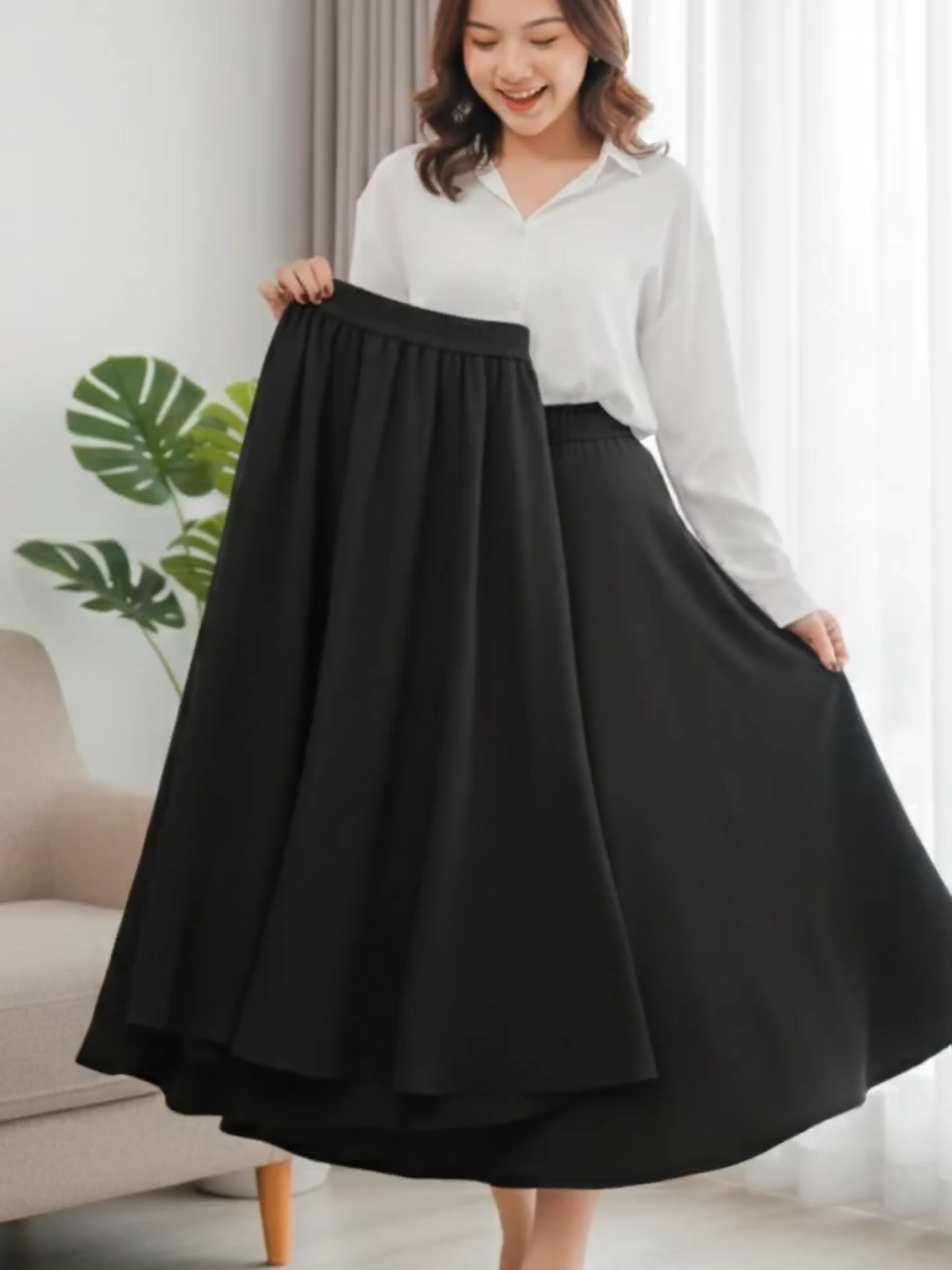 Rok impian semua wanita! ✨ Flowy, anti kusut, & stylish banget buat kerja/hangout. Pilih MIDI/MAXI? Komen yuk! 👇 #RokWanita #RokKoreanStyle #FashionTikTok #RacunTikTok #GayaNgantor