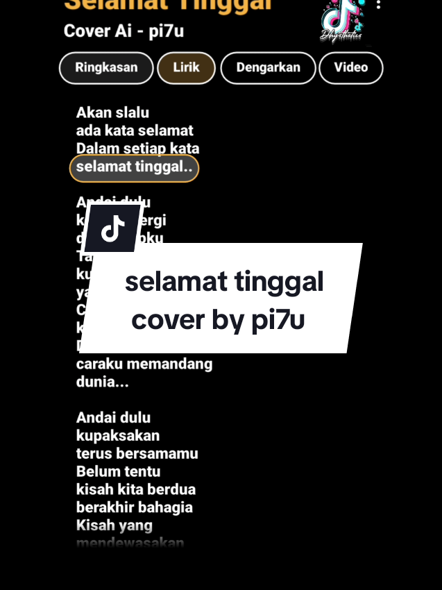 akan ada kata selamat tinggal 🥀 . #liriklagu #lirikgoogle #nyanyibareng #trendingsong #fyp 