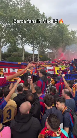 FC Barcelona fans in Madrid 🔥#FCBarcelona #ElClasico 