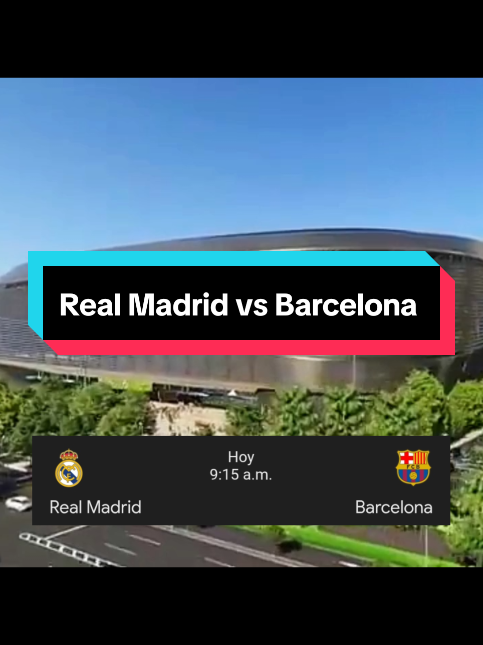 Real Madrid vs Barcelona clásico español en el Santiago Bernabéu vamos con  mi Real Madrid #realmadridfc vs #barcelona #clásico #paratiiiiiiiiiiiiiiiiiiiiiiiiiiiiiii #videoviral @Real Madrid C.F. 