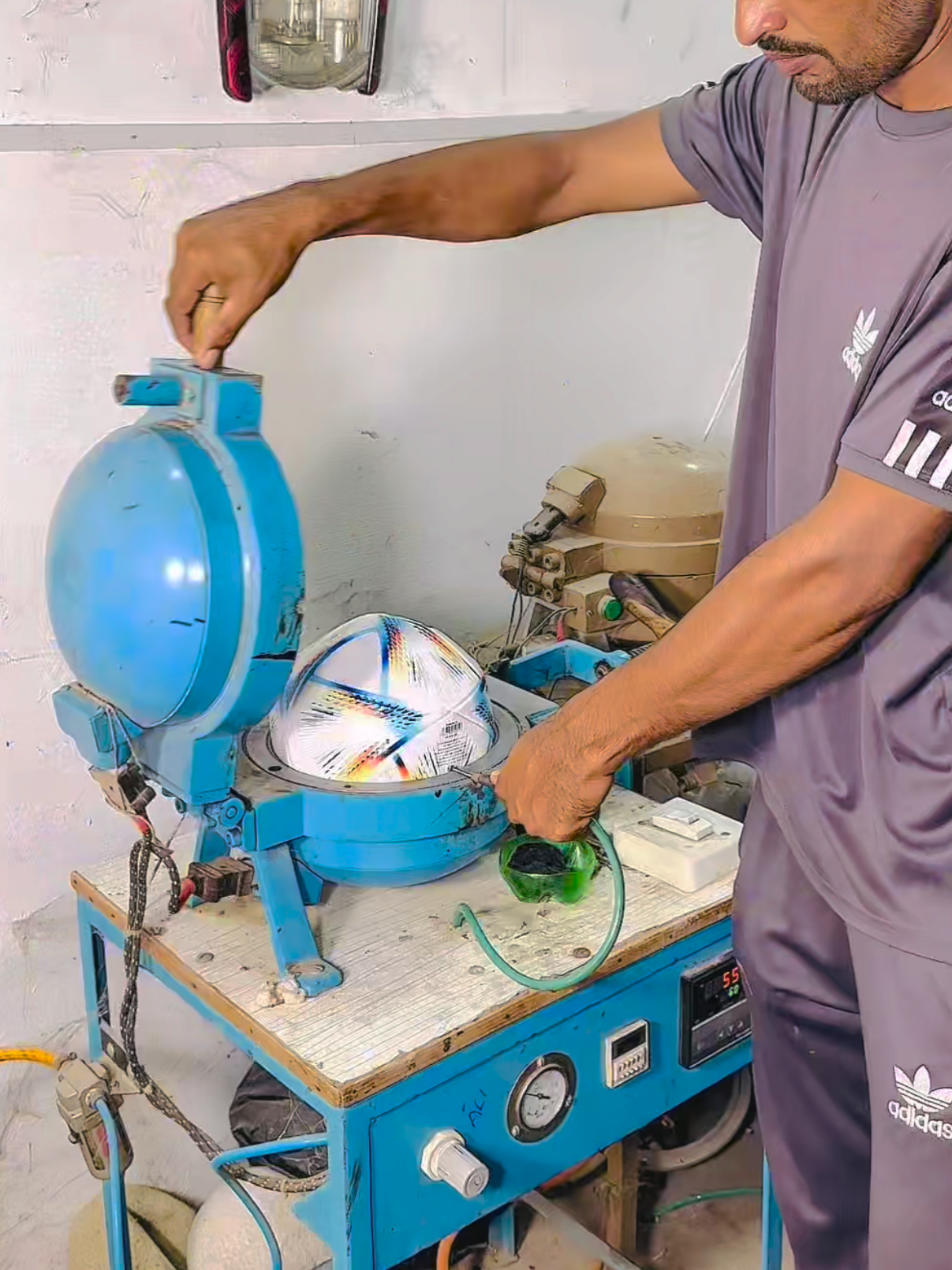 How Football Is Made Inside Factory Step by Step Process #fyp #football #Foryou 