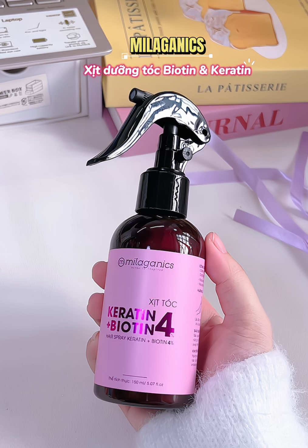 Xịt dưỡng tóc biotin của nhà Milaganics zá hssv mà dùng meeee nha #milaganics #xitbiotin #xitduongtoc #xitduongtocbiotin #xitduongtocmilaganics 