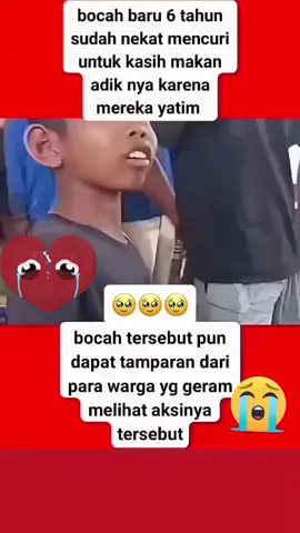 ya allah kasian kali, dia hanya menggambil sepotong roti untk mkn adek² nya 🥹🥹😢 #viral_yatimpiatu