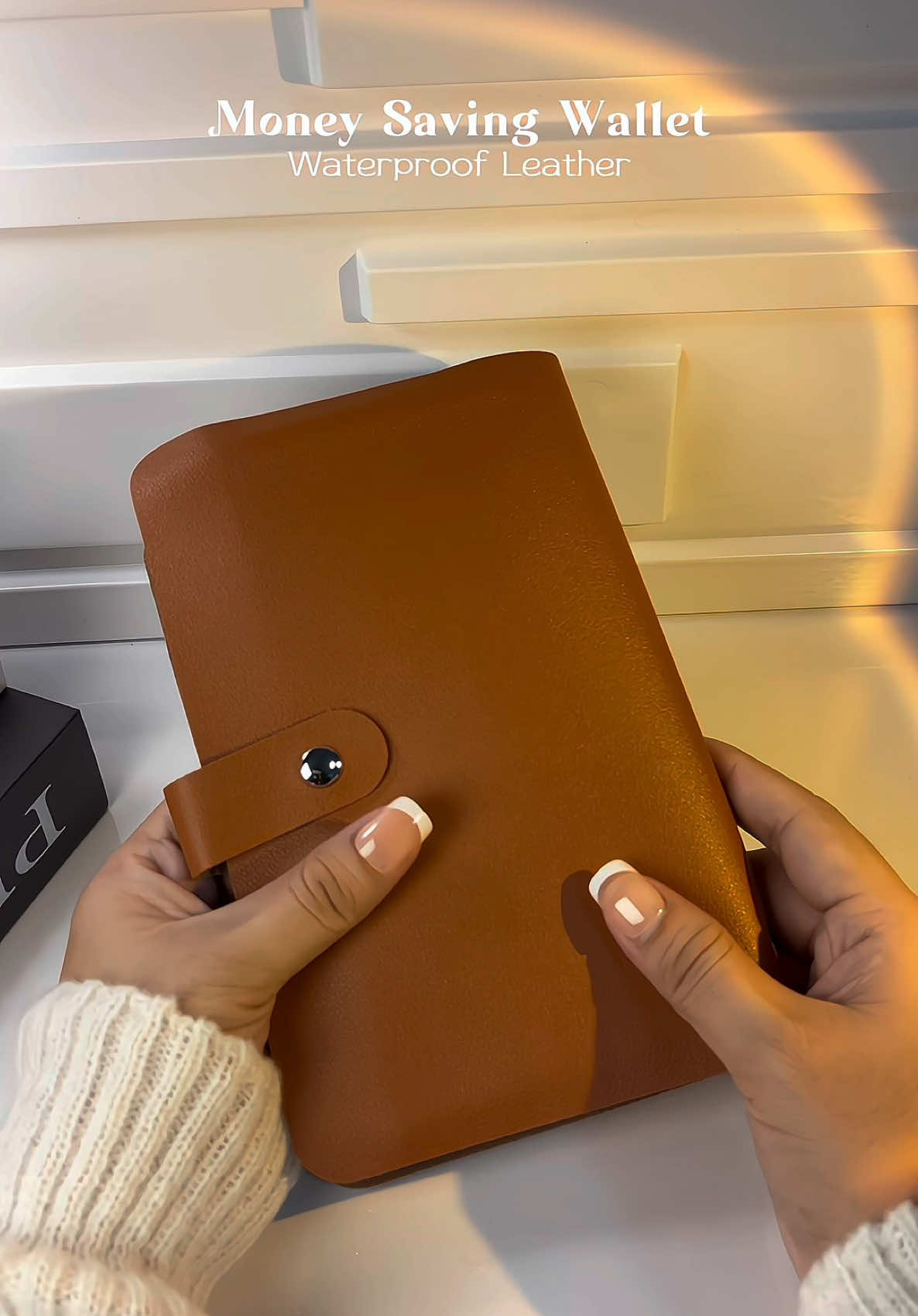 This Waterproof Leather Money Savings Book has 100 pockets — perfect for your ipon challenge or budgeting goals! 💕 #budgetgoals #moneyorganizer #Moneybinder #iponchallenge #budgetingtips 