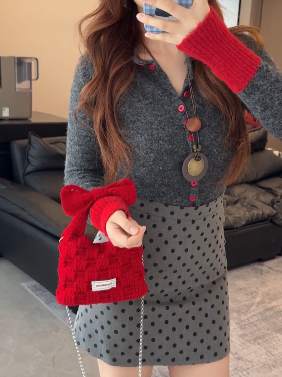 Túi nơ màu đỏ gất là xinh 😍 #tuilen #moclen #xuhuong #handmade 