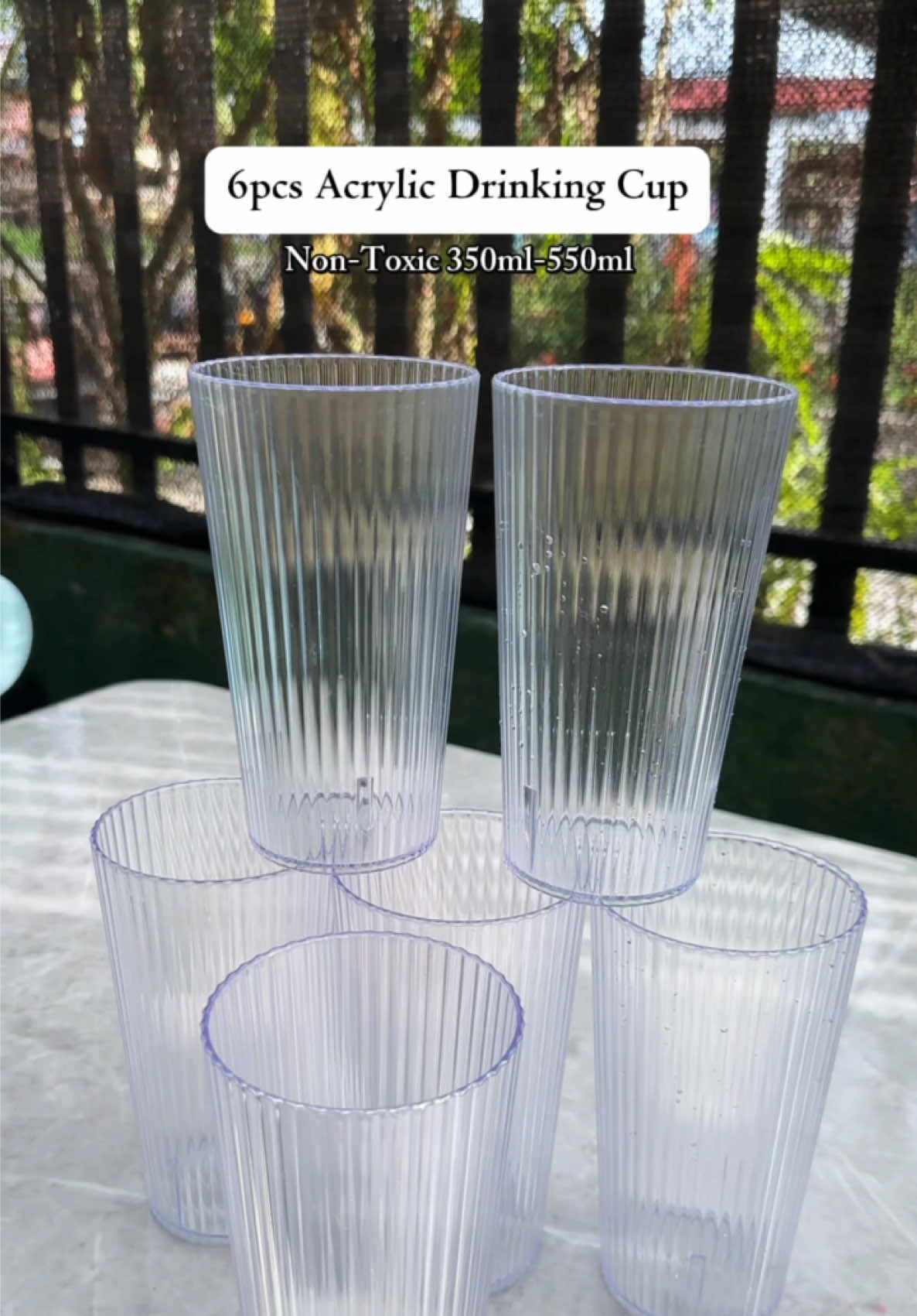 Acrylic Drinking Cup  Non-Toxic 350ml-550ml ✅Made in durable and Non-Toxic Material  ✅6pcs Set, Available in 12oz and 18oz ✅Available Color, Red, Blue, Transparent, Black, Brown, Green and Assorted  ✅Very Aesthetic Design Perfect for Occasions #glasscup #plasticcup #acryliccup #cup#foryouu 