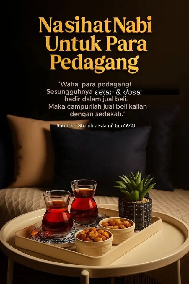 NASIHAT NABI UNTUK PARA PEDAGANG Rasulullah shalallahu alaihi wassalam bersabda, يا معشر التجار! إن الشيطان والإثم يحضران البيع 