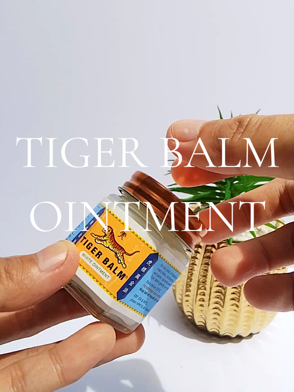 tiger balm white ointment has a cooling & relaxing effect for relief of: ✓muscular achos, pains & strains ✓ headaches, stuffy nose & flatulence ✓ itchiness and insect bites #tigerbalm #tigerbalmwhite #tigerbalmwhiteointment 