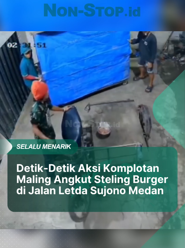 Viral komplotan maling berjumlah tiga orang mengangkut steling jualan milik salah seorang pedagang burger. Diketahui pemiliknya seorang orang tua tunggal yang mencari rezeki dari berjualan burger. Akibat pencurian steling miliknya korb*n saat ini tidak bisa berjualan lagi. Lokasi di Jalan Letda Sujono, Kelurahan Tembung, Kecamatan Medan Tembung, Kota Medan, Minggu (26/10/2025). #medan #viral #becakhantu #stelingjualan #nonstopid
