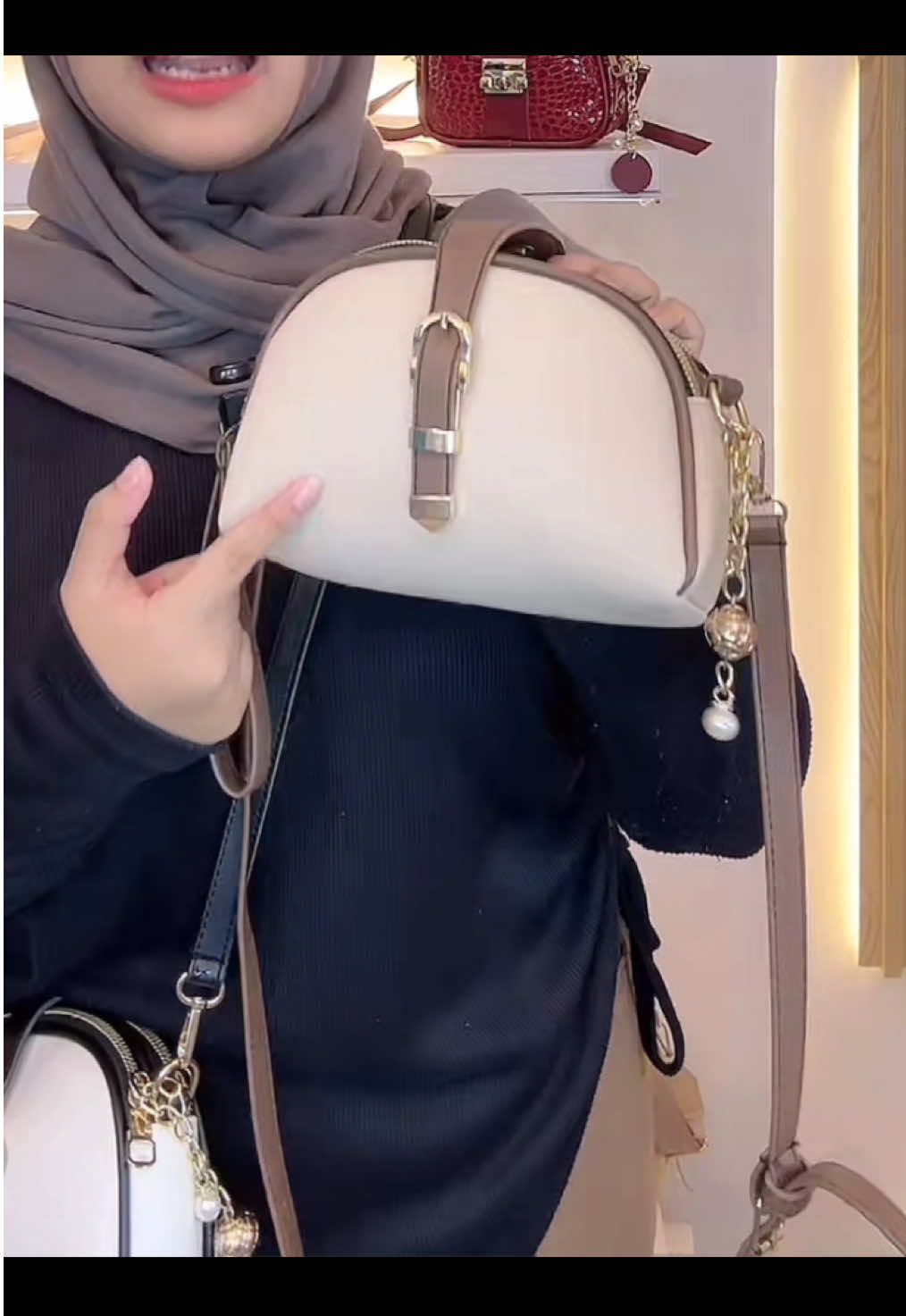 Almeyra tas slempang wanita dua ruangan - tas slempang fashion free dua tali simple Elegan kekinian (minimalis) by Chiyo bags