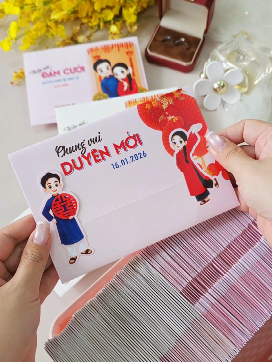 Quá là xinh iu với mẫu thiệp cưới chibi siêu dễ thương #CapCut #thiepcuoi #cute #wedding #weddinginvitation 