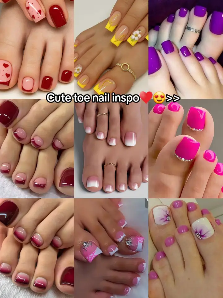 cute toe nail inspo😁💕