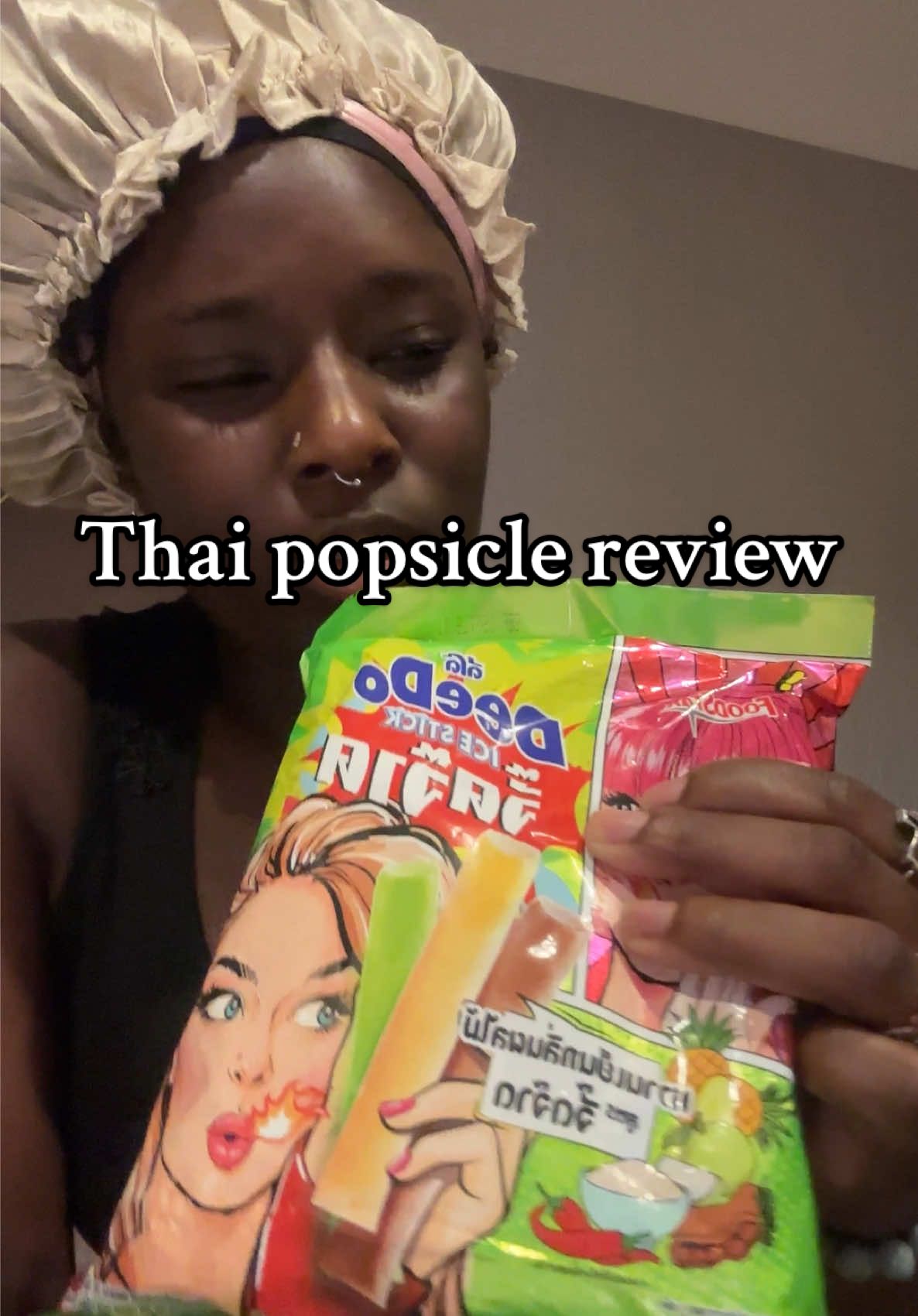 The green was actually really good I was scared 😂😂😂   #thailand #foodreview #asiawanyea #mukbang 