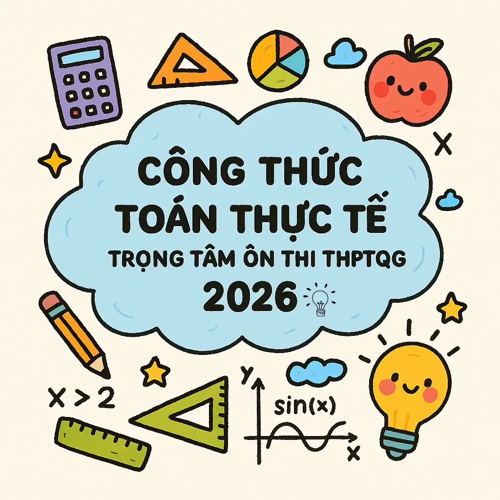 Công thức Toán thực tế trọng tâm ôn thi THPTQG#thpt #hoccungtiktok #toanhoc #tailieuhoctap #hocsinh 