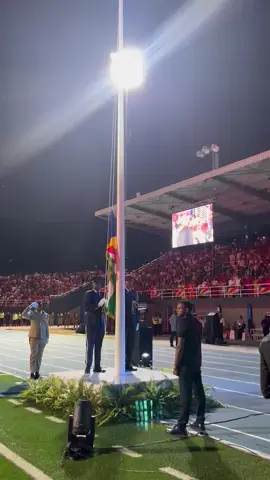 𝐋𝐈𝐕𝐄 𝐔𝐏𝐃𝐀𝐓𝐄: National Anthem accompanied by Flag Raising accompanied by 21 Gun Salut (Credit: Anika Cathene)