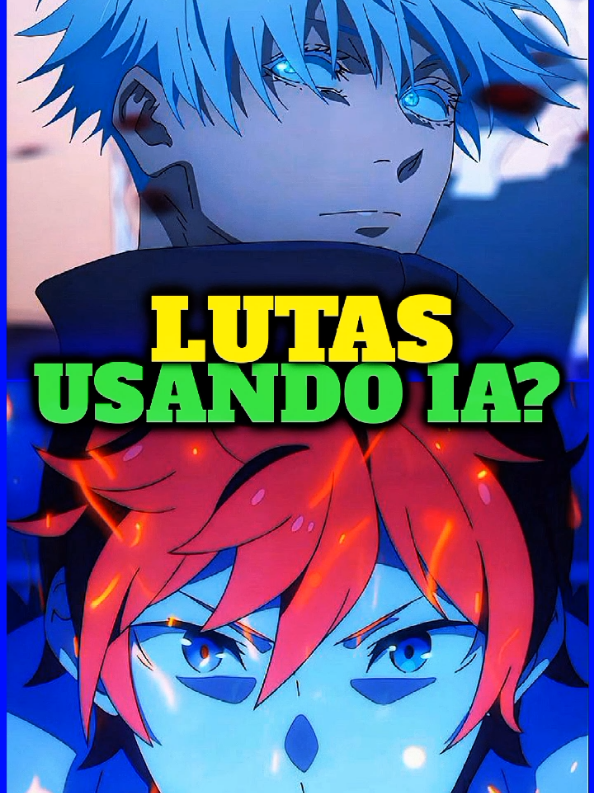 LUTAS de Animes Feitas com IA #anime #ia #gojo #shadow #jujutsukaisen 