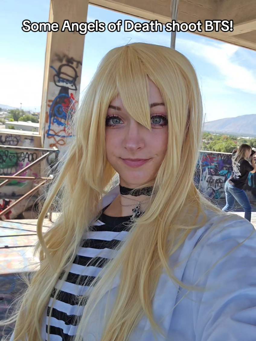 no we won't tell you where this was because we had to crawl under a fence to get in you're definitely not supposed to be there 💀 ft. @Roo 🪷 @Bitz  ♡ #angelsofdeath #rachelgardner #rachelgardnercosplay #angelsofdeathcosplay #isaacfoster 