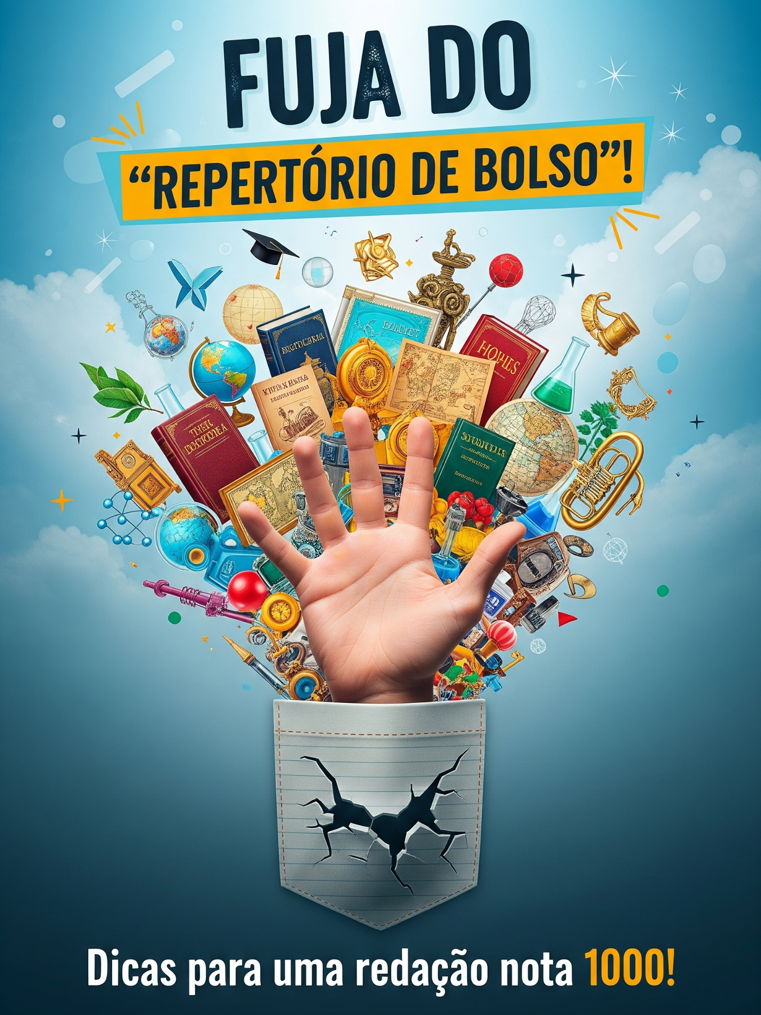 💥 Tá usando aquele mesmo repertório decorado que todo mundo usa? Isso pode derrubar sua nota no ENEM! 😱 Aprenda como criar referências originais e realmente eficientes 👇 📘 No KIT ENEM 2025, você descobre os repertórios que mais impressionam o corretor. 👉 Acesse o link da bio e domine a redação nota 1000! #redação #enem2025 #motivacional #estudar #dicas