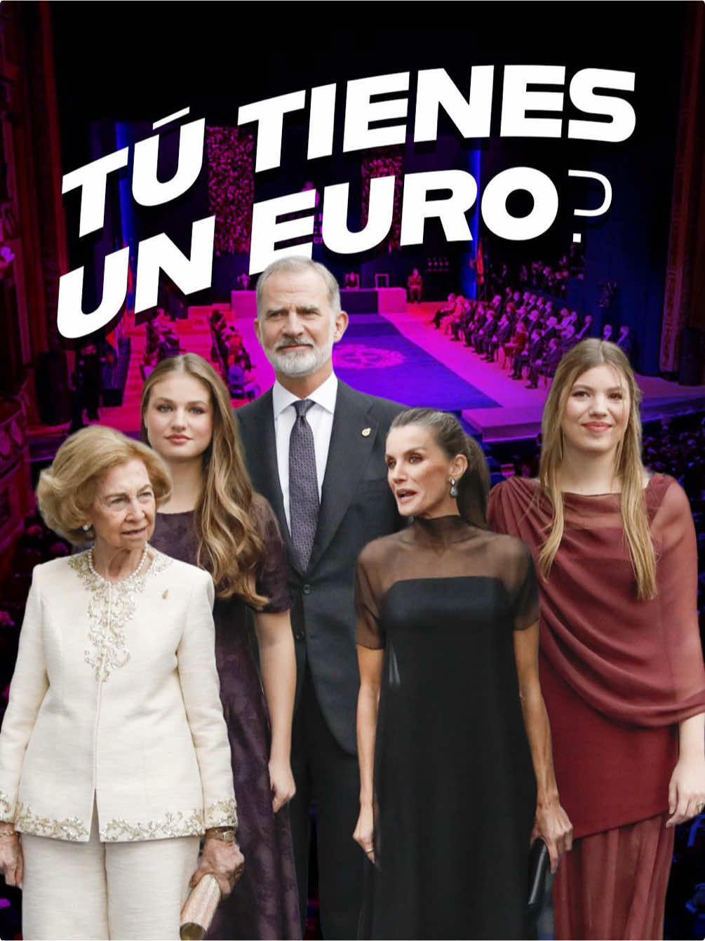 ¿Tú tienes un euro?. 𝗦𝗶 𝘁𝗲 𝗴𝘂𝘀𝘁𝗮, ¡𝗰𝗼𝗺𝗽𝗮́𝗿𝘁𝗲𝗹𝗼 𝗽𝗼𝗿𝗳𝗮𝗽𝗹𝗶𝘀𝘀! 👏👏👏 #reyes #familiareal #humor #doblaje #chiclana