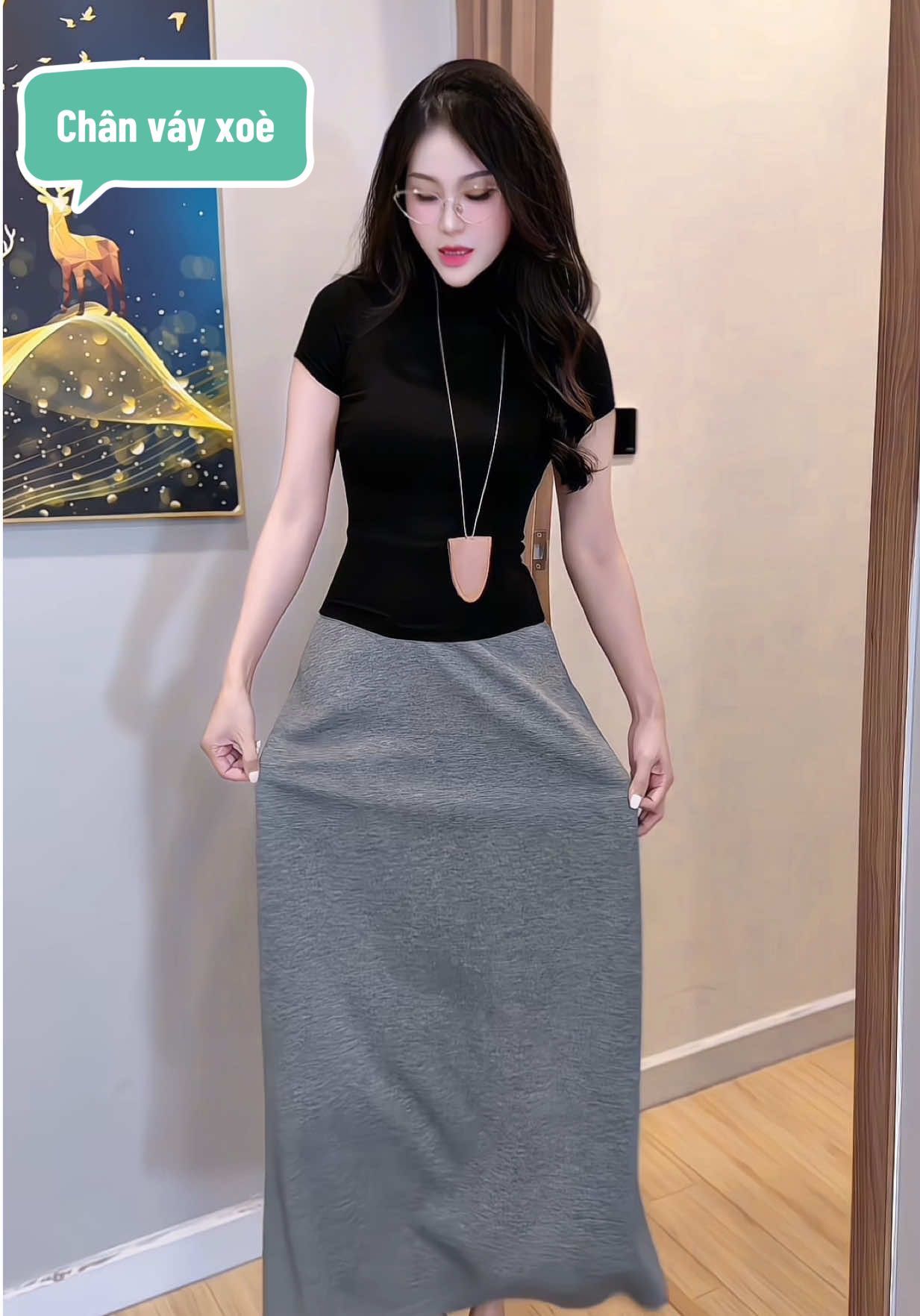 Chân váy xoè #thoitrangnu #xuhuong #thinhhanh #chanvaydai #chanvayxoe 