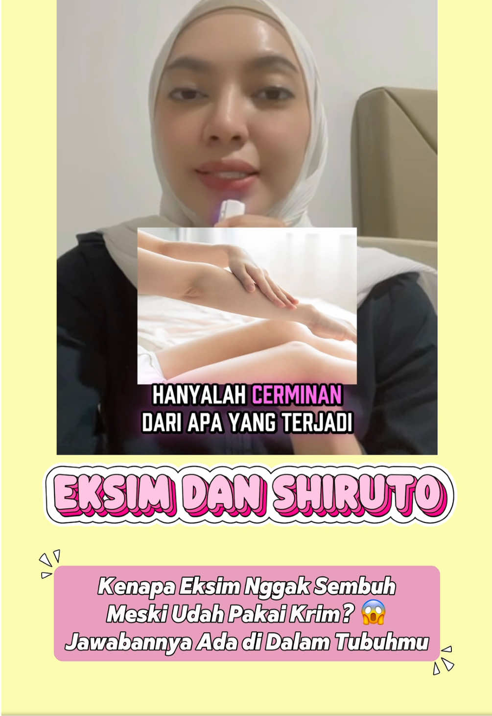 Kalau kamu sudah berbulan-bulan pakai krim atau obat, tapi eksim tetap kambuh, itu tandanya kamu cuma mengobati luarnya aja. Padahal eksim bukan cuma masalah kulit. Itu tanda kalau liver, usus, atau sistem imun kamu sedang kewalahan buang racun dari tubuh. Bayangin ya, kulit itu kayak cermin dari apa yang terjadi di dalam tubuh. Kalau bagian dalam penuh racun, kulitmu akan terus “teriak” lewat gatal, ruam, dan luka yang nggak kunjung sembuh 💔 Makanya, penyembuhan sejati harus dimulai dari dalam. Bantu tubuhmu bersih dan seimbang dari dalam dengan cara alami 🌿 Banyak orang yang udah coba dan ngerasain sendiri: ✨ Kulitnya makin tenang ✨ Gatal berkurang ✨ Dan nggak kambuhan lagi! 💬 Chat sekarang 👉 0811-1380-4403 Yuk mulai pulihkan tubuhmu dari dalam dan rasakan kulit yang benar-benar sehat ✨ @Farhana Adnan @Eza (Perunding Kesihatan) @Siti Nadzirah Mohd M @nadhirah abdul kadir @BEbyKautsar @Hurin Jaffar @NSanah #drikabintaro #beinternasional #auloraserieswithkodenshi #shirutovitaminsofimmunity #ikhtiarsehat 