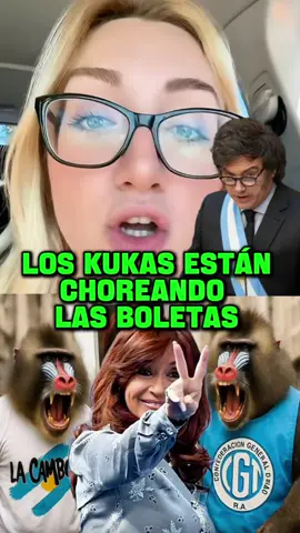 LOS KUKAS ESTÁN CHOREANDO  LAS BOLETAS #kuka #kirchnerismo #milei #javiermilei  @Eugenia Rolon 