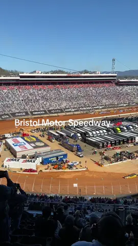 Bristol motor Speedway… this was such a great time when they put dirt on it. This was the only time I went and watched Nascar just because they turned it into a dirt track. #dirttrack #bristolmotorspeedway #racing #fastcars 