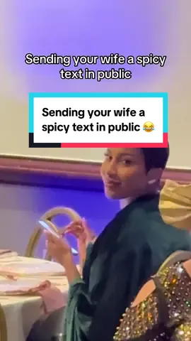 Sending your wife a spicy text in piblic 😂