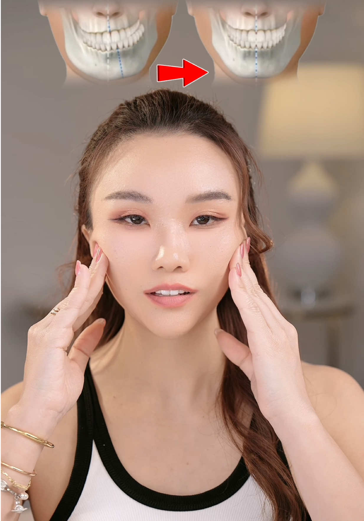 นอนทับฝั่งใดฝั่งนึงมากเกินไปไหมถ้ากรามเบี้ยวลองทำท่านี้ดูนะคะ ##faceyoga##นวดหน้า##เทรนด์วันนี้##สุขภาพดี##ออกกําลังกาย