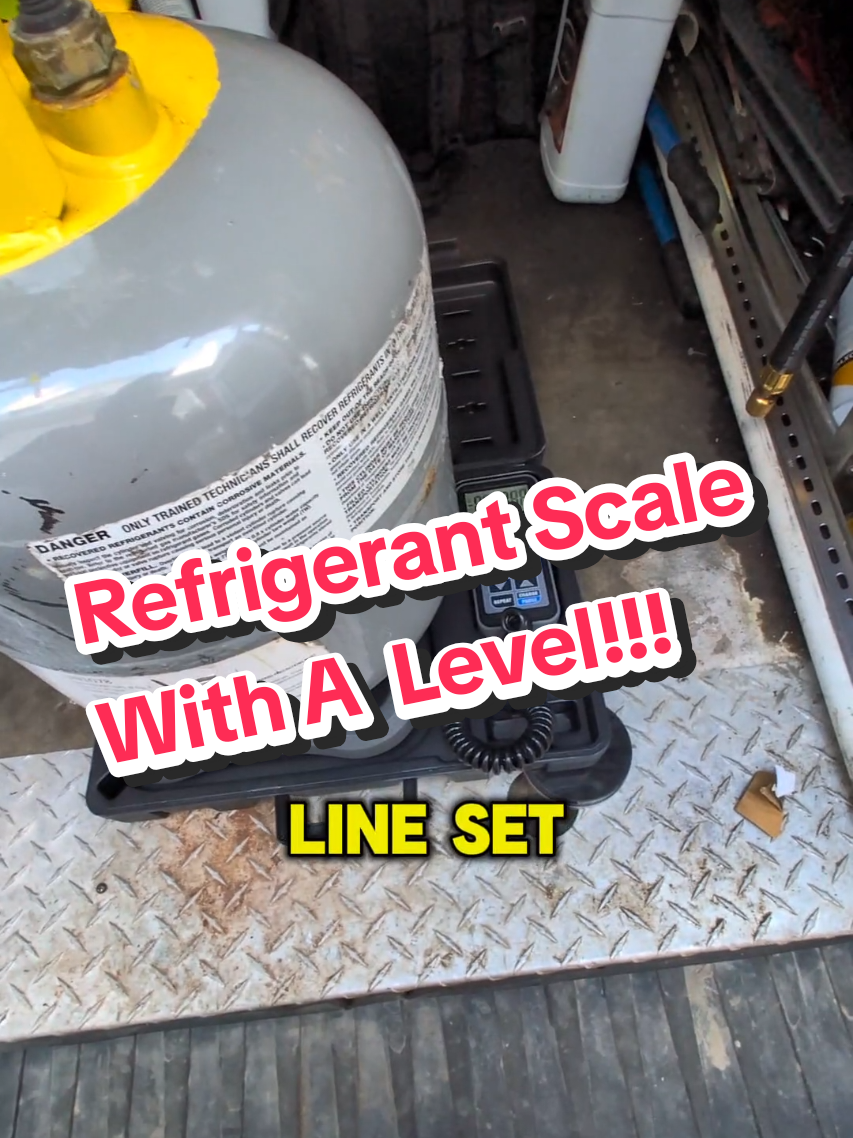 Does it matter if the scale is level??? This is actually the first time I have tested this and it looks like yes it does matter.    I'm guessing this is why @Sauermann Group added a level to their Electronic Refrigerant Charging Scale.   #hvac #hvacr #refrigerantscale #refrigerant #hvaceducation           