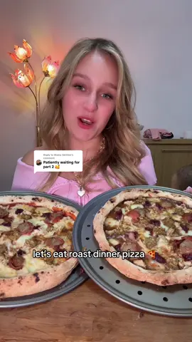 Replying to @Mama Skittles this was SO GOOD @SuffolkWildFlourPizzaBar #roastdinner #pizza #sundayroast #eatdinnerwithme #britishfood roast dinner pizza gravy base pizza eating videos uk british food mukbang eat with me and talk