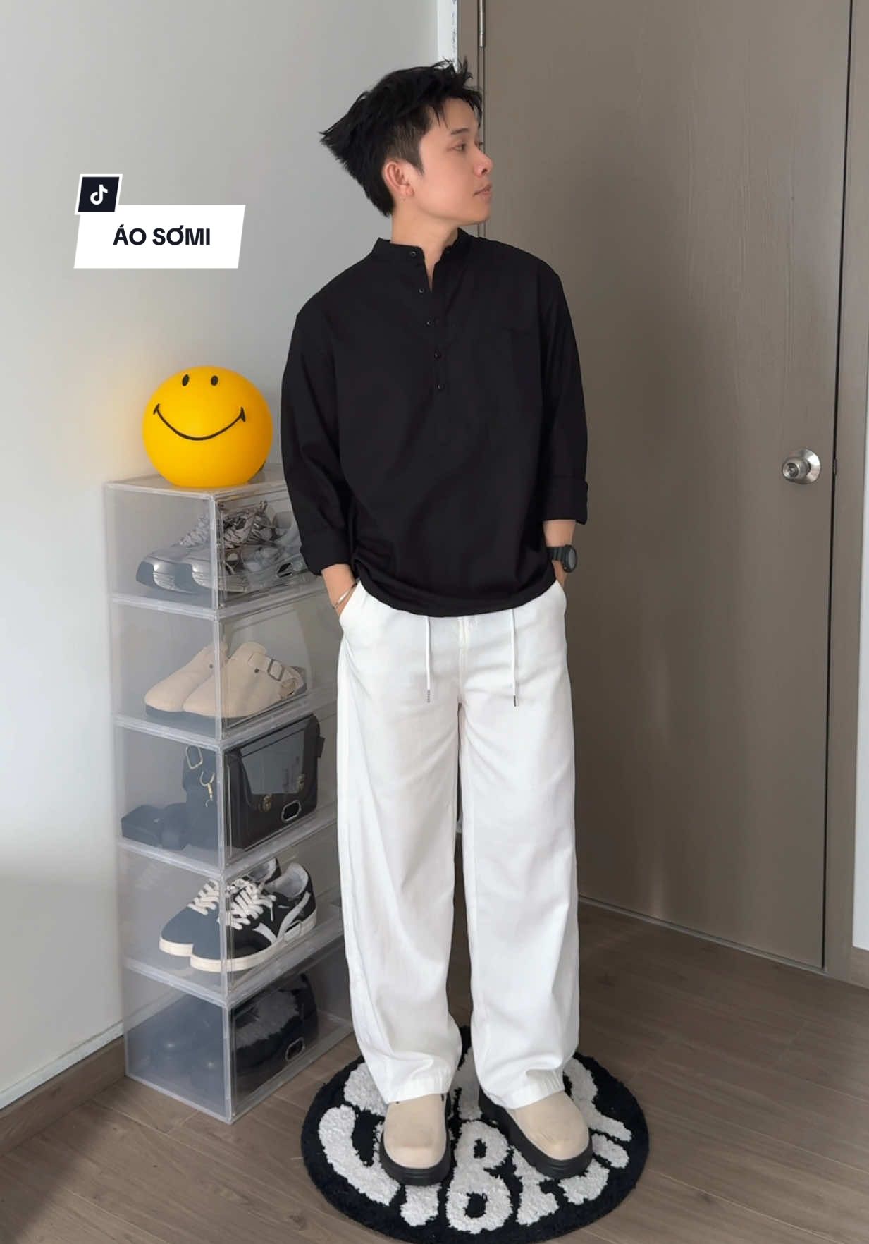 Áo sơ mi cổ tàu nam SIXHUMAN 👏 #goclamdep #outfit #aosominam #aosomicotau #iamloc1108 
