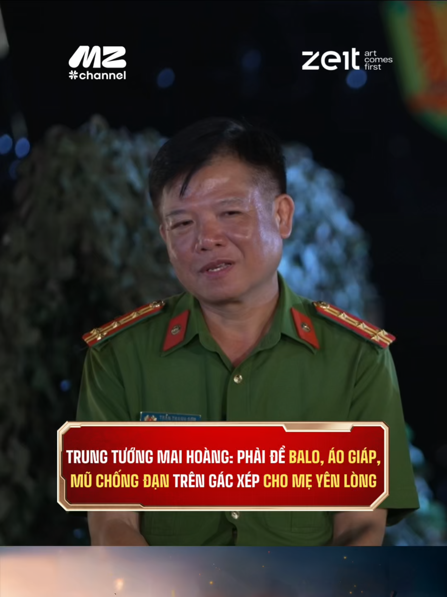 Tình cảm người mẹ dành cho đứa con đang thực thi nhiệm vụ nguy hiểm luôn đầy lo lắng và tự hào: đồng chí đi đánh trận phải để balo có áo giáp, mũ chống đạn để mẹ yên lòng #chiensiquacam #bocongan #Zeit #tiktokgiaitri #mzchannel #mznetwork #trungtuongmaihoang #maihoang #leduongbaolam #binz #kieuminhtuan