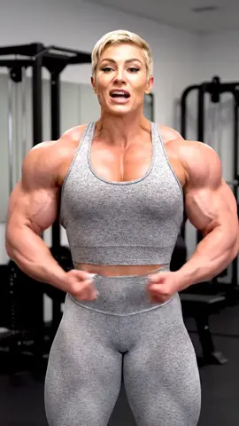Flexing for you after the grind—imagine my grip! 😏 See the full session at FBBGrowth.com. What’s your post-workout flex? #MuscleMadness #FitnessFlirt #BodybuildingChic #StrongVibes