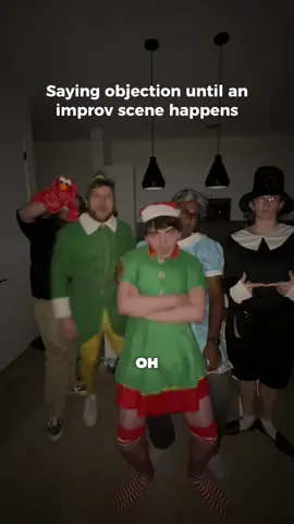 Every single word is made up on the spot. Follow for more improv content- quitting our jobs at 1M #improvcomedy #objections #halloween