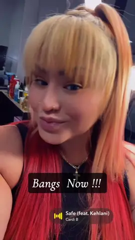 The bangs r out now 😜 #hair #fyp 