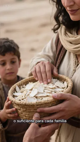 Deus mandou pão do céu.. #moises #bíblia #historiasnarradas #históriabíblica 