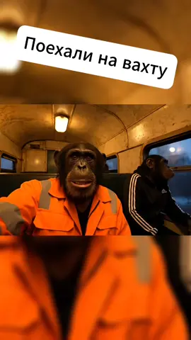 поехали на вахту на север💪💪💪#gosha #нейросети #смехдослез ##Vlog #monkey 