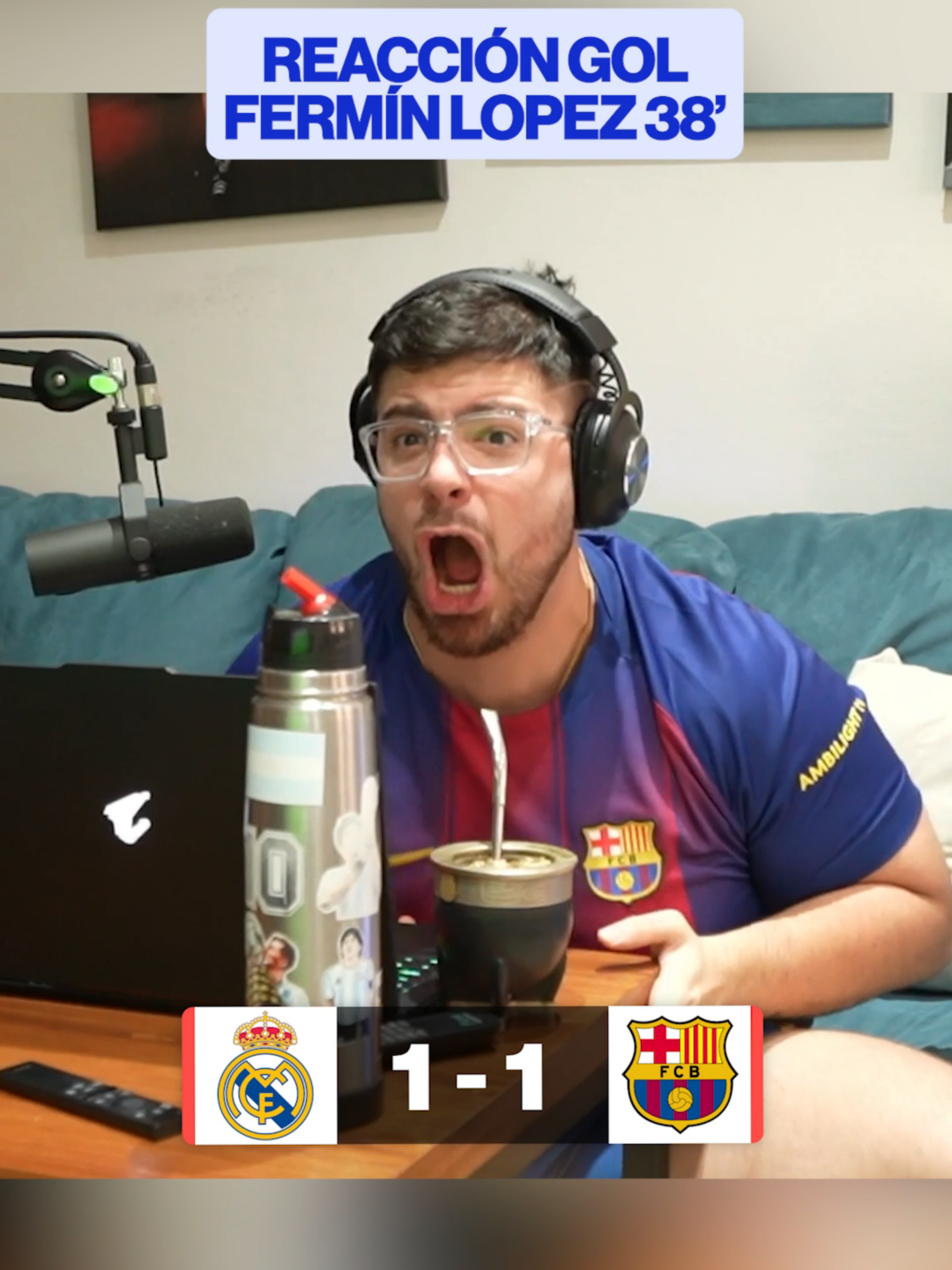 REACCIÓN MADRID 1-1 BARCELONA #lacobra #lacobraaa