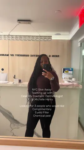 DM if interested! Follow Me & @Dr. Michelle Henry, MD FAAD for more details! looking to get a complimentary Chemical Peel or Eyelid Filler. Any gender, any race, any age 💕 #skincare #giveaway #nycdermatologist #botox #chemicalpeel 