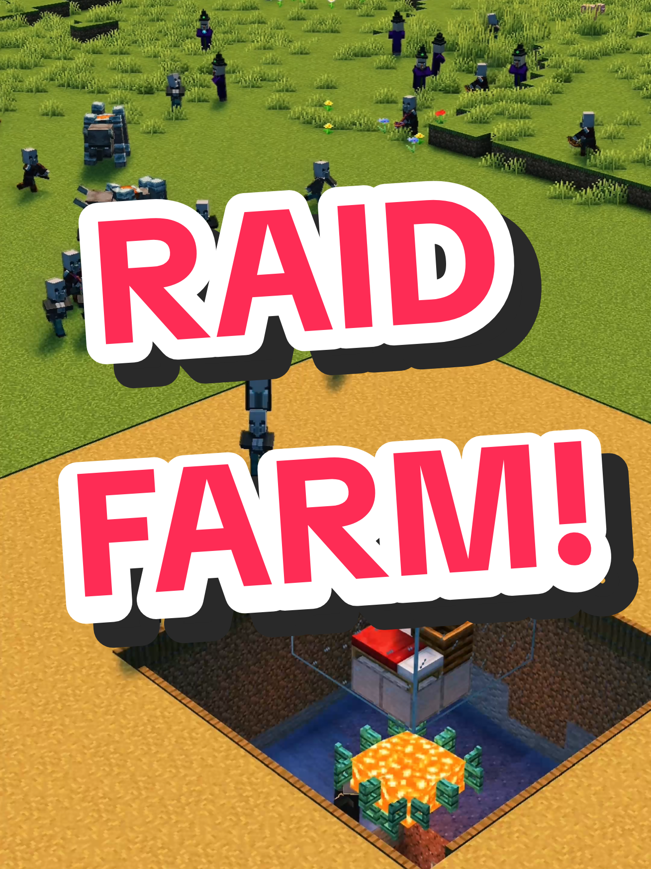 ULTIMATE Raid Farm in Minecraft! #minecraftusa #minecrafttutorial #minecraftbuilding #minecraftfarm #Minecraft 
