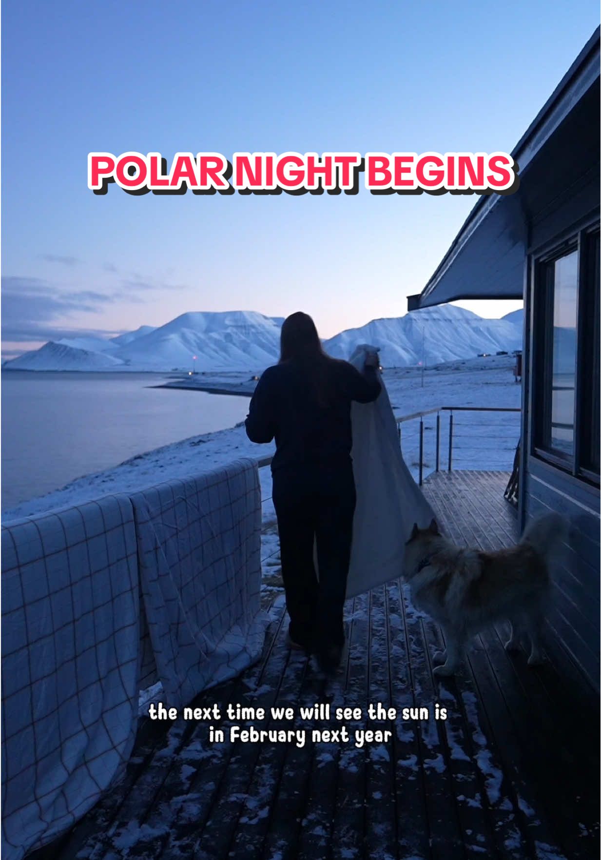 POLAR NIGHT begins 🌟🥹🫶🏻🩵 #svalbard #polarnight #arctic #winteriscoming 