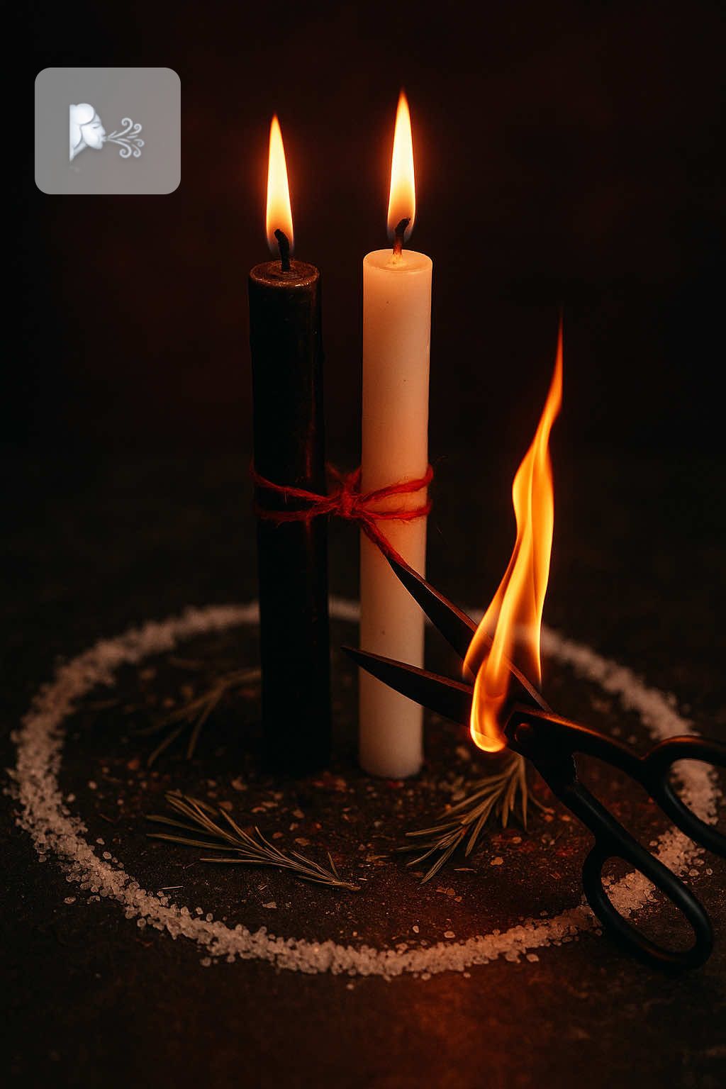 🕯️ Trennungsritual - (offen für jede Interpretation 💭) Ein kraftvoller Zauber, um Bindungen zu kappen und deine Energie zurückzuholen. ✨ Zutaten: • Schwarze & weiße Kerze – (Trennung, Balance) – Initialen einritzen • Band – (Verbindung, wird durchschnitten) • Schere – (Klarer Schnitt, Befreiung) • Zimt – (Loslassen, Bewegung) • Rosmarin – (Schutz, Klarheit) • Alkohol – (Reinigung, Transformation ⚠️ feuerempfindlich) 🪶 Affirmation: „Ich trenne, was mich schwächt, und nehme meine Macht zu mir zurück.“ 📘 Mein Anfänger-Guide für moderne Hexen + Deko findest du in meinem Etsy-Store – Link in der Bio. 🌙 #witchtok #trennung #ritual #zauber #spiritualtiktok 