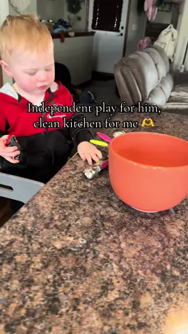 Sometimes you just need a few minutes to wash the dishes 🫧 This toddler tower keeps him busy, safe, and happy while I get things done. Total mom life saver 🙌✨ #ToddlerTower #MomLife #ToddlerMom #ToddlerApproved #MontessoriPlay 