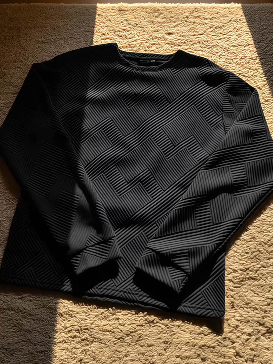 textured sweater long sleeve 😎❤️‍🔥 #texturedsweater #pulloversweater #longsleeve #OOTD #cozy 