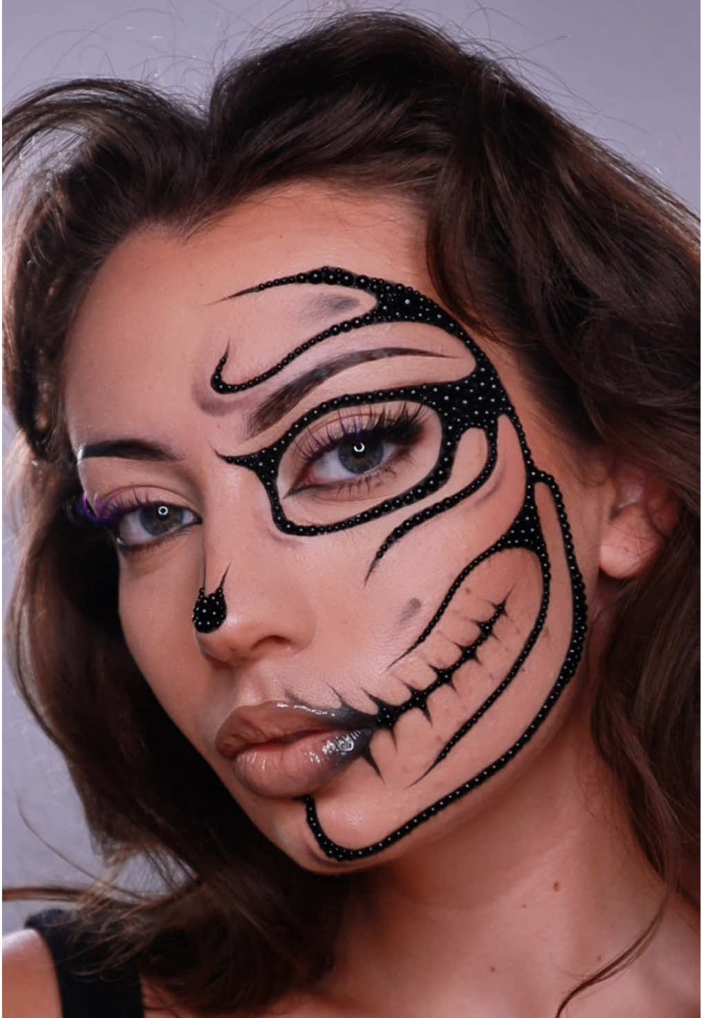26/31 Halloween Makeup 💀 *makeup de l’année dernière  #makeup#halloweenmakeup#makeupideas#makeuptutorial#halloween 