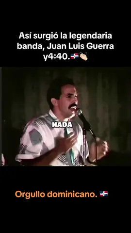 Juan Luis Guerra cuenta cómo surgió su legendaria agrupación, Juan Luis Guerra y 4:40.🇩🇴🎶 Juan Luis Guerra y 4:40: El Pulso Poético Dominicano La banda Juan Luis Guerra y 4:40 surgió como una audaz fusión de merengue, jazz y sofisticación vocal, consolidándose como el estandarte cultural de República Dominicana ante el mundo. El concepto fundacional de las cuatro voces, lideradas por Juan Luis Guerra, se materializó con Maridalia Hernández, Mariela Mercado y Roger Zayas-Bazán (quien ha sido una constante en la agrupación). A través de una lírica profunda y poética, que abordó tanto el romance (