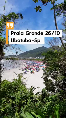 🌴 Domingo de muito sol e movimento intenso na Praia Grande, um dos destinos mais procurados de Ubatuba neste fim de semana. ☀️ O clima de verão tomou conta da cidade, com visitantes aproveitando o mar calmo e a energia vibrante desse cartão-postal. 🌊 #ubatuba #praiagrande #turismouubatuba #explorandoolitoralnorte #fyp 