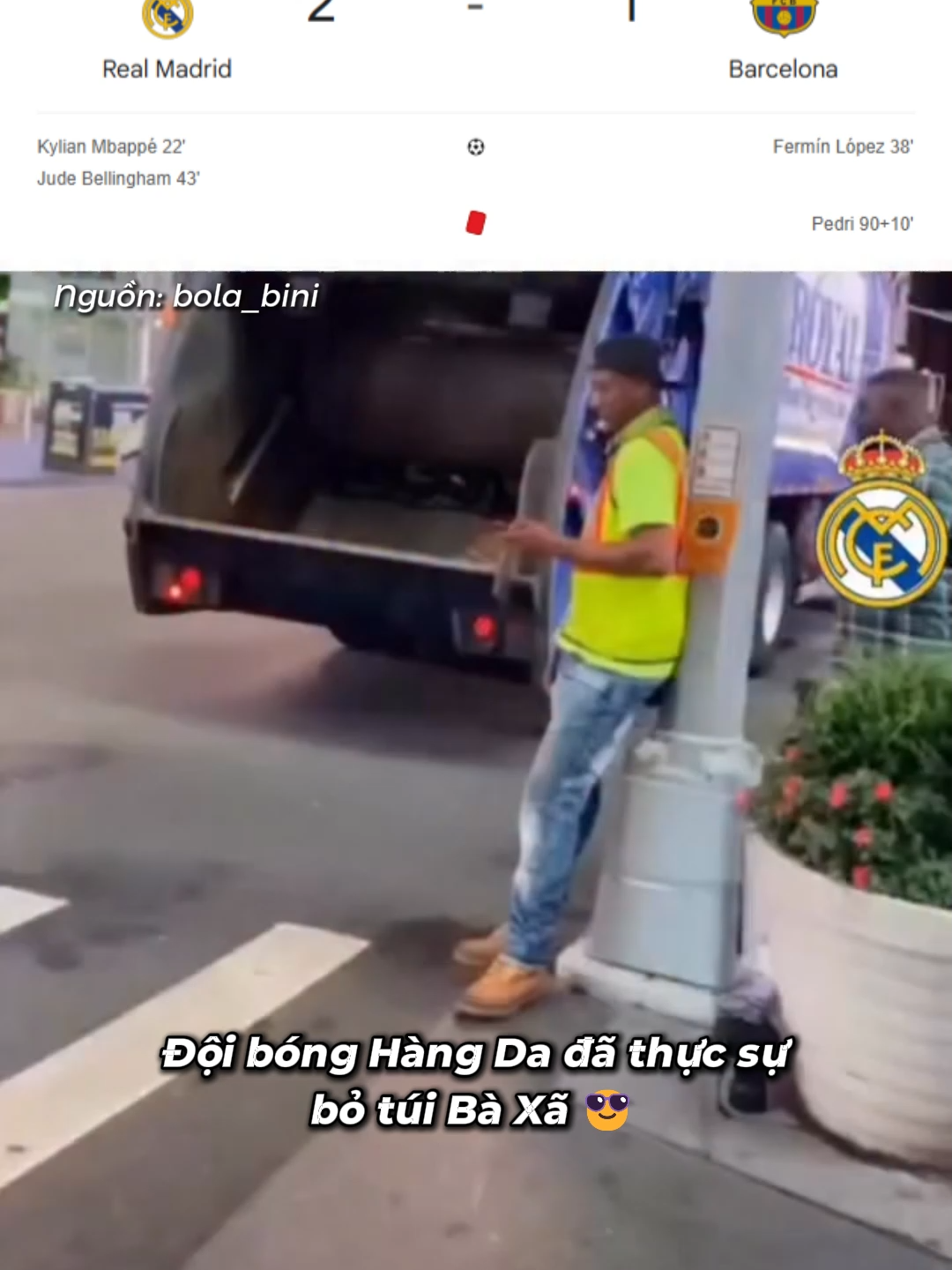 Phục thù thành công 😎 #realmadrid #barcelonafc #laliga #funny #ElClasico #haihuoc #thethao247